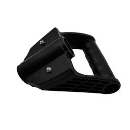 Лопата снеговая "Медведь" п/эт. черная,с ал.накл.,с ал.чер.,ручкой "Элита",доп.ручк на чер.500х380мм