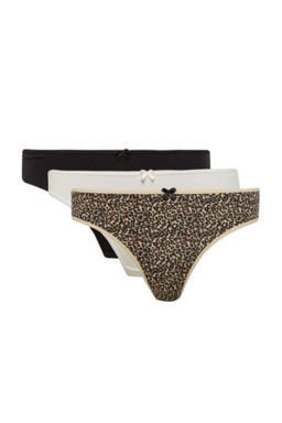 Fall in Love Leopar Desenli 3lu Paketli Slip Kulot