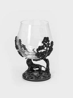 Бокал для коньяка «Лев», 310 мл, 8.3×2.3, стекло, прозрачный, серебряный