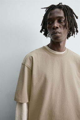 HEAVYWEIGHT REVERSE-EFFECT T-SHIRT - Zara фото 5