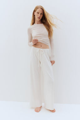 Pantalon amplio de punto