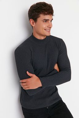 TRENDYOL MAN Ekru Slim Fit Pamuklu Yar?m Bal?kc? Yaka Fitilli Orgu Kazak TMNAW21KZ0568 - Trendyolmilla фото 36