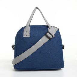 Термосумка на молнии, объём 7,8л, наружный карман, цвет синий