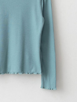 Bisiklet Yaka Basic Uzun Kollu K?z ?ocuk Ti??rt - Waikiki фото 3