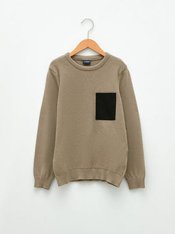 Bisiklet Yaka Basic Uzun Kollu Erkek ?ocuk Triko Kazak