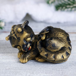 Фигурное мыло Дракончик лежит коричневое, 70гр