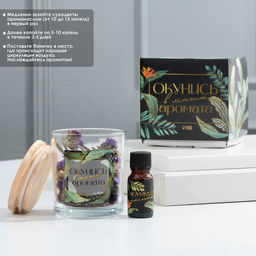 Аромамасло в наборе с сухоцветами Окунись в магию аромата, мята