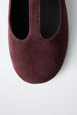 SUEDE T-BAR SHOES - Zara фото 6