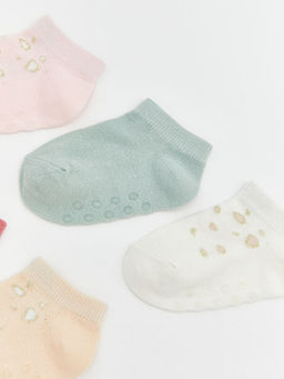 Desenli K?z Bebek Patik ?orap 5li