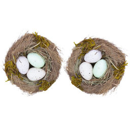 Набор из 2-х изделий декоративных "Гнездо пасхальное" (12*4,5), L24 W12 H4,5 см
