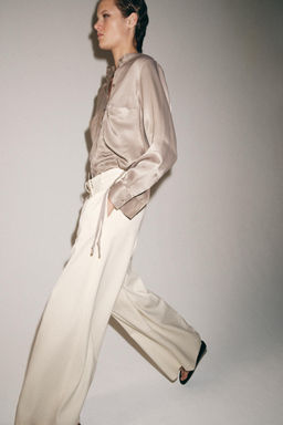 CAMISA SATINADA ZW COLLECTION / Vis?n claro - Zara фото 7