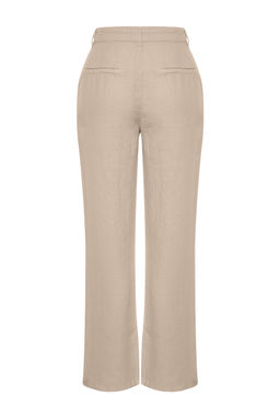 Haki %100 Keten Yuksek Bel Wide Leg Pantolon TWOSS24JE00246 - Trendyolmilla фото 20
