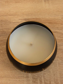 Свеча в чаше Yoga heal the soul, 200 г, 8.5×7 см, соевый воск, чёрная