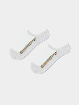 Цена за 5 пар! Носки женские светло-серые с прозрачной зоной на верхней части следа - Mark formelle фото 3