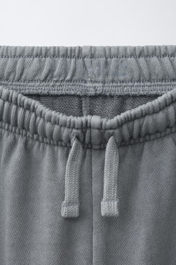 PANTAL?N BARREL GARMENT DYE CORTES / Gris?ceo - Zara фото 3