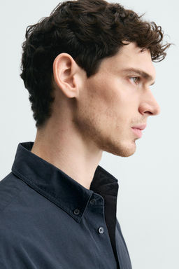 CAMISA REGULAR FIT ALGOD?N / Azul - Zara фото 6