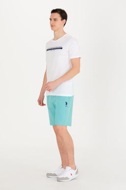 Мужские трикотажные шорты мятного цвета - U.s. polo assn фото 4