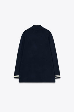 DOUBLE-BREASTED KNIT BLAZER - Zara фото 5