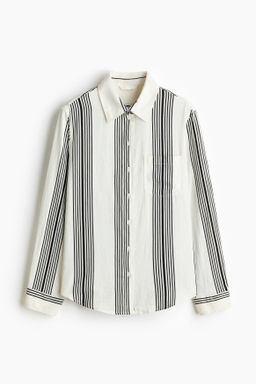 Camisa en mezcla de lino