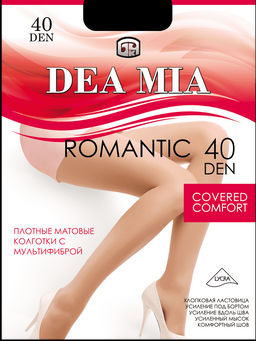 Колготки классические DEA MIA ROMANTIC 40 графит