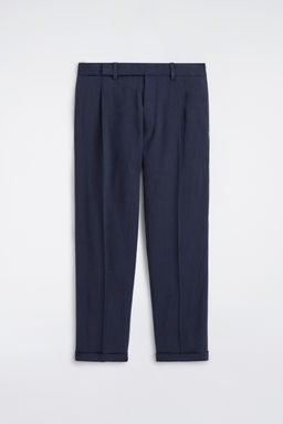 PANTAL?N DE LINO REGULAR FIT STRAIGHT LEG