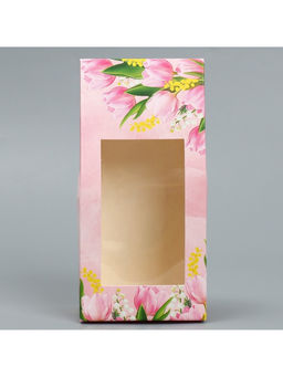 Цена за 5 шт. Коробка кондитерская, упаковка, «8 Марта», 9 х 19 х 6 см