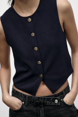 STRETCH KNIT VEST TOP - Zara фото 20