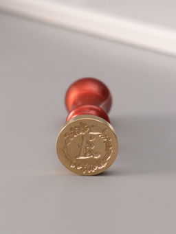 Печать для сургуча с пластиковой ручкой «Венок с буквой A», 2.5×2.5×6.3 см