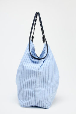 STRIPED FABRIC TOTE BAG - Zara фото 5