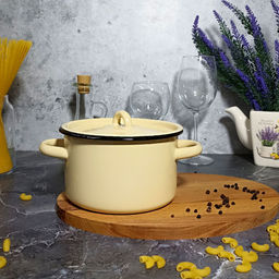 Кастрюля 1,5л 2с15/1 без рис.крем. - Стальэмаль фото 2