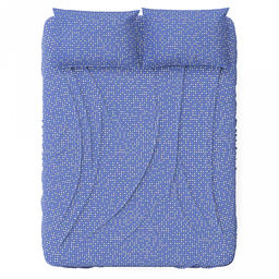 Простыня 1,5 спальная "Сияние" синий 150х220см, поплин 115г/м2, хлопок 100%, упаковка "классическая" ПВХ 28х41см, "Домашняя мода" (Россия)