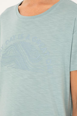 U. S. Polo Assn / Женская зеленая футболка с круглым вырезом - U.s. polo assn фото 14