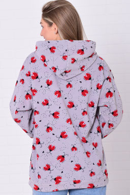 Толстовка женская 6-219 (серый) из флиса - Новое кимоно фото 5