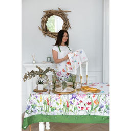 Скатерть Этель Луговые цветы 110х150 см, 100 % хлопок, саржа 190 гр/м2  фото 10