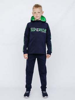 CRB wear/!CWJB 90111-41 Комплект для мальчика (толстовка, брюки),темно-синий/Ex.Cherubino