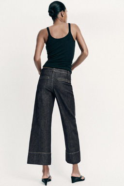 PANTALON Z1975 CULOTTE DENIM / Negro