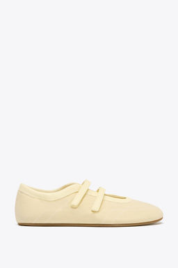 SATIN-EFFECT TOPSTITCHED BALLET FLATS - Zara фото 12