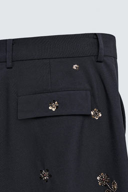 LIMITED EDITION RELAXED FIT SEQUIN TROUSERS - Zara фото 10