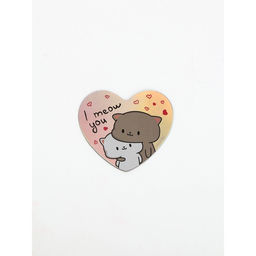 Цена за 4 шт. Магнит на холодильник «Коты», голография, 7×6 см