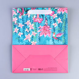 Цена за 2 шт. Пакет подарочный ламинированный, упаковка, «8 марта», ML 23 х 27 х 11.5 см