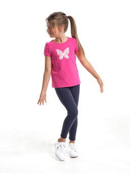 Комплект для девочки с лосинами UD 1728/22-7508 малина - Mini maxi фото 2