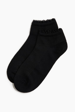 Pack de 2 calcetines sin ca?a ribeteados en encaje - H&m фото 3