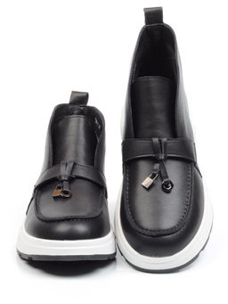 01-5281-1BLACK Ботинки демисезонные женские (натуральная кожа, байка) - No name фото 14