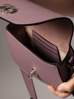 Сумка на плечо кросс-боди Deboro 30879 лиловая тень