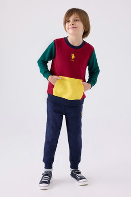 Erkek _ocuk Bordo Pijama Tak_m_ Sepette S_rpriz _ndirim