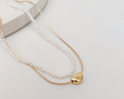 Двойное колье с подвеской Сердце - Vel vett фото 3