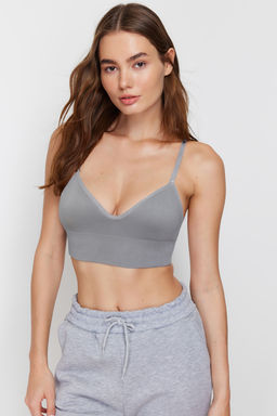 TRENDYOLMILLA Siyah Seamless/Dikissiz Ip Ask?l? Dolgusuz Balensiz Kapl? Bralette Orme Sutyen THMAW22SU0043  фото 65