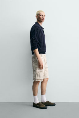 BERMUDA CARGO RELAXED FIT LAVADO / Estampado - Zara фото 4