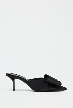 BOW HIGH-HEEL MULES