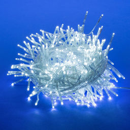 ULD-S0600-400/DTA WHITE IP20 FIRECRACKER Гирлянда светодиодная с контроллером Фейерверк, 6м. 400 светодиодов. Белый свет. Провод прозрачный. ТМ Uniel